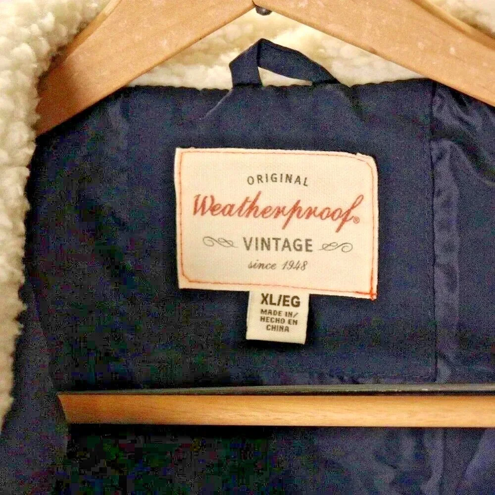 Original weatherproof vintage vest corduroy quilted men's size‎ xl blue brown
